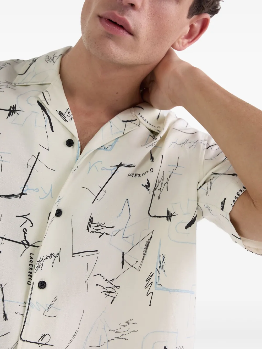 Karl Lagerfeld Overhemd met print Wit