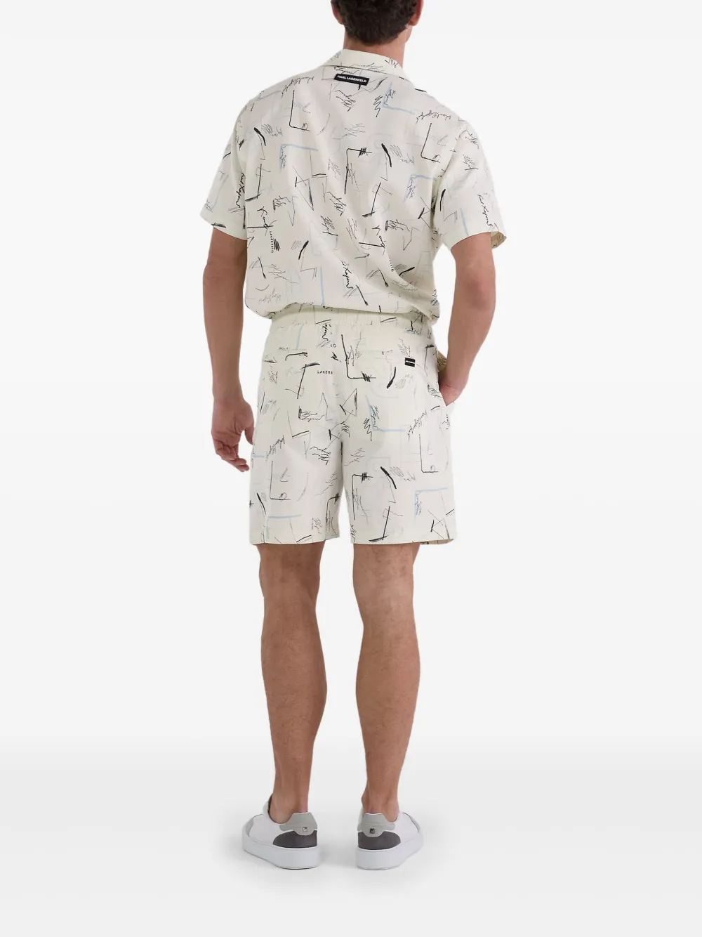 Karl Lagerfeld Shorts met print Wit