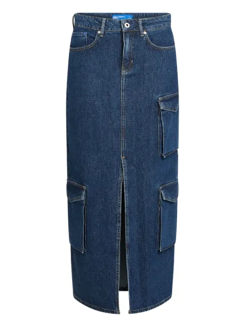 Karl Lagerfeld Jeans falda larga de mezclilla estilo cargo