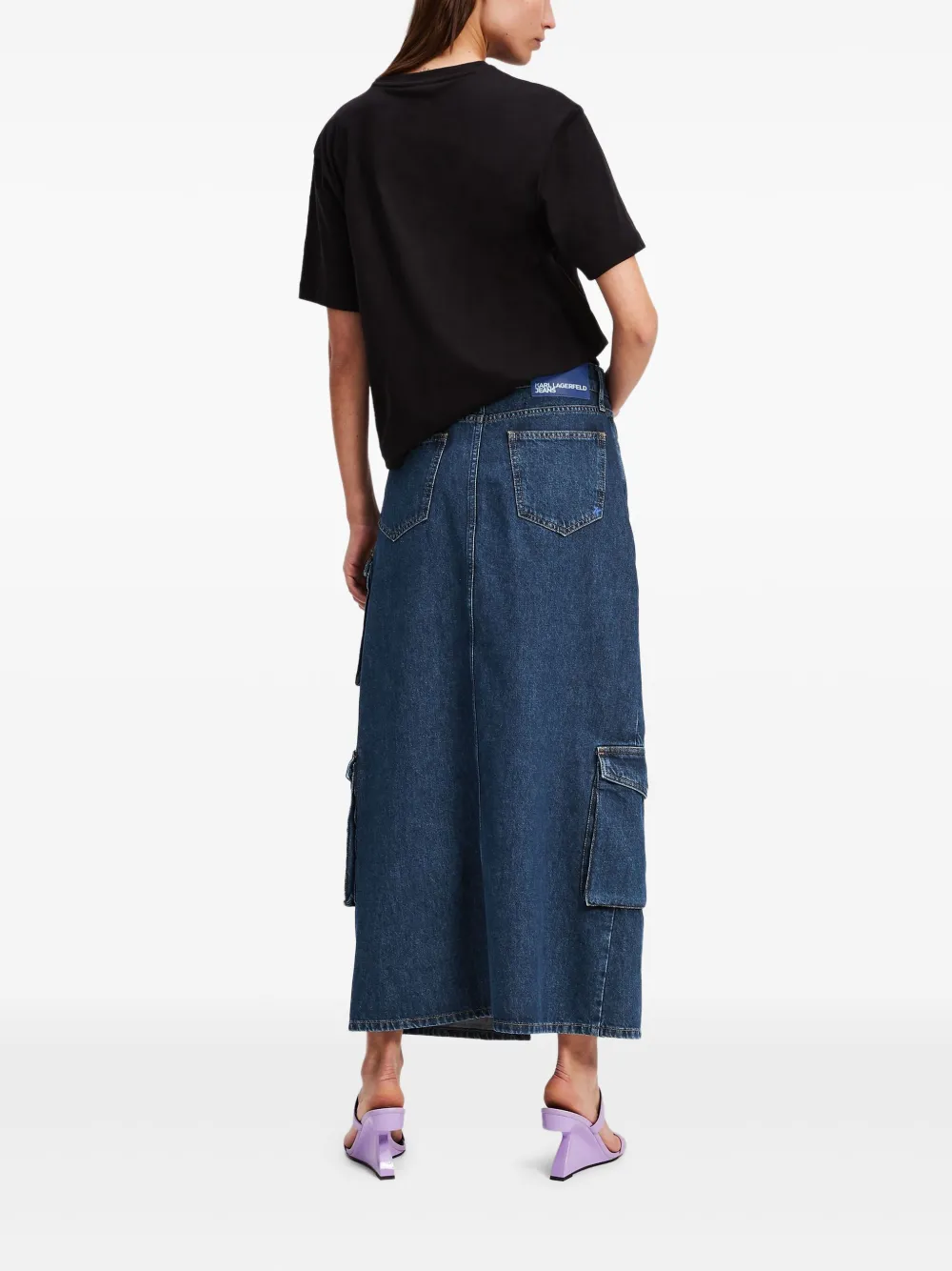 Karl Lagerfeld Jeans Denim maxi-rok Blauw