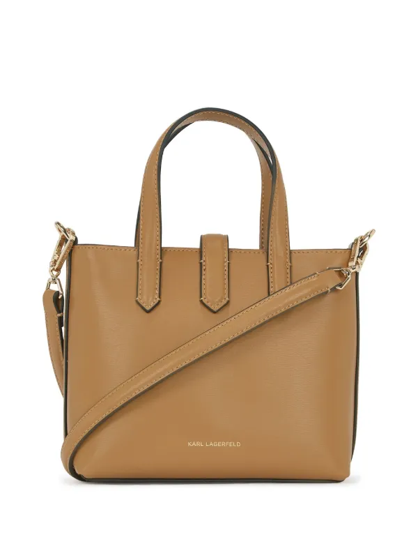 Karl Lagerfeld Mini Sac à Main En Cuir Marron FARFETCH FR