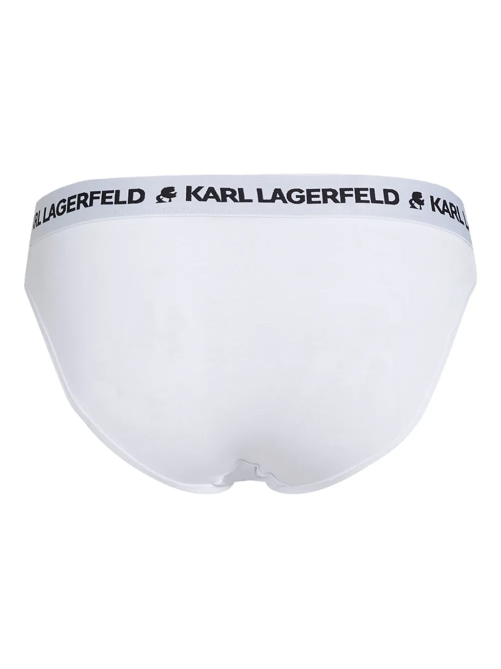 Karl Lagerfeld Drie slips met logoband Wit