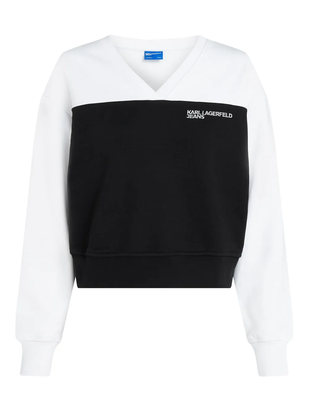 Karl Lagerfeld Jeans Tweekleurige sweater Zwart