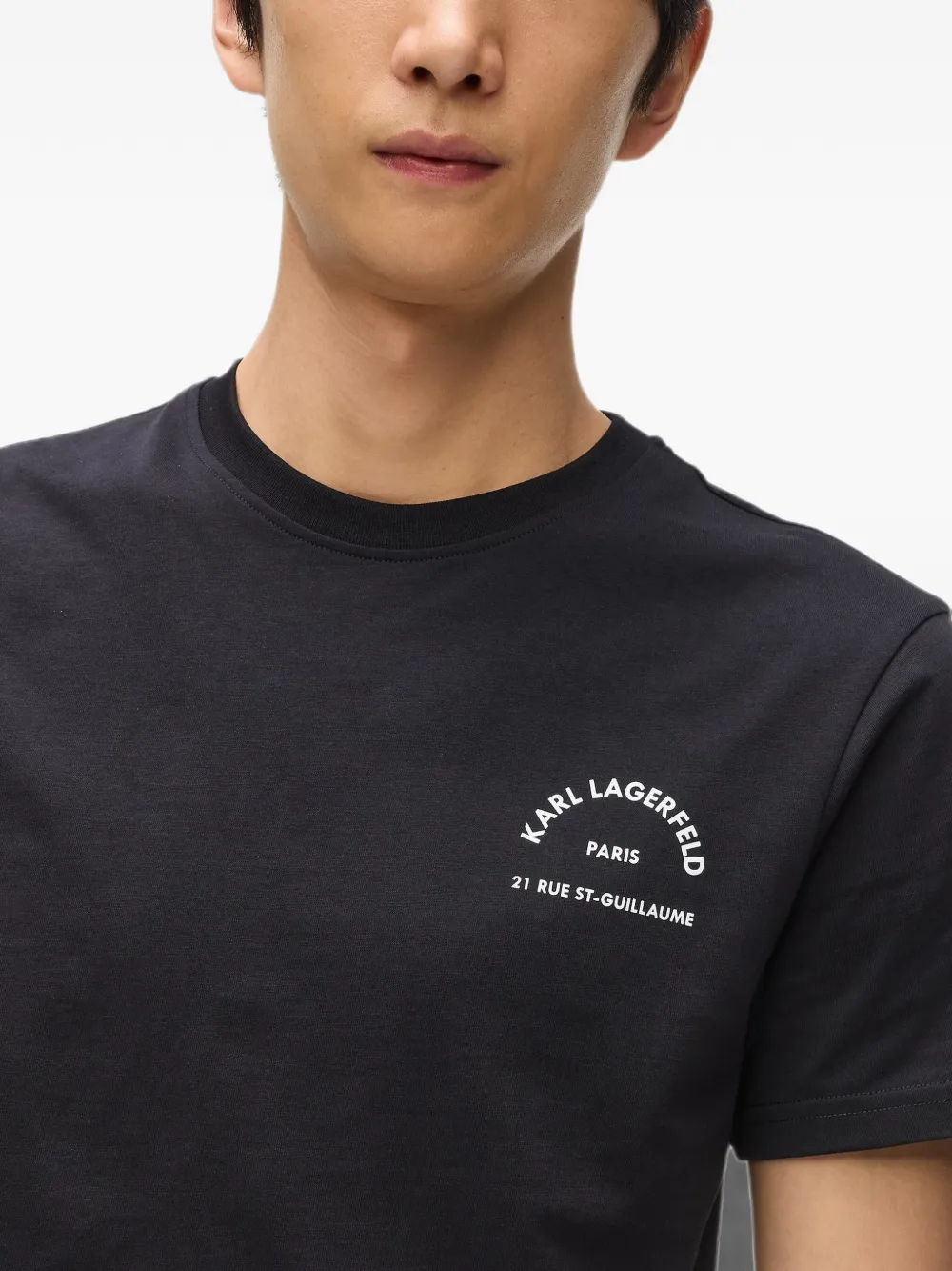 Karl Lagerfeld Rue St-Guillaume slim-fit T-shirt Zwart