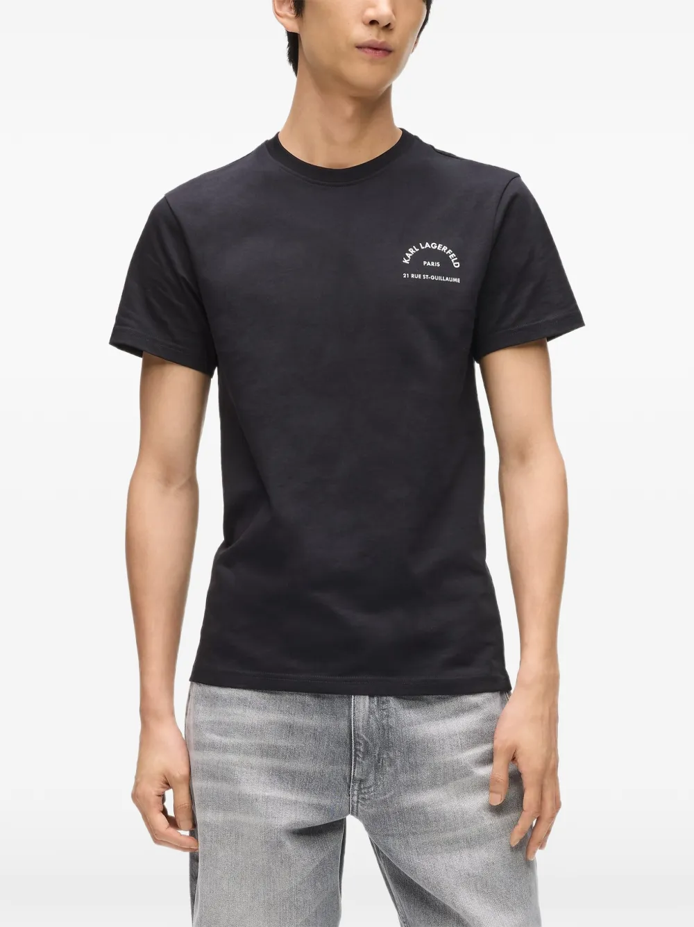 Karl Lagerfeld Rue St-Guillaume slim-fit T-shirt Zwart
