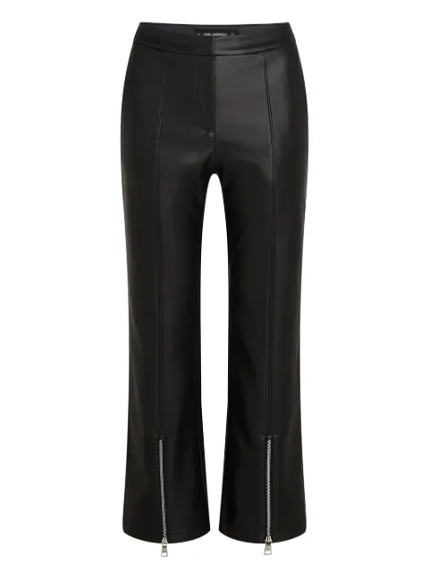 Karl Lagerfeld pantalones capri de piel atificial
