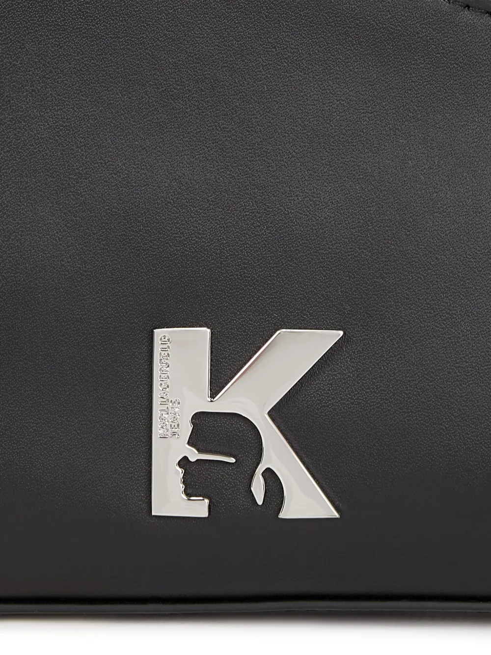 Karl Lagerfeld Jeans Geo schoudertas met hoekig silhouet Zwart
