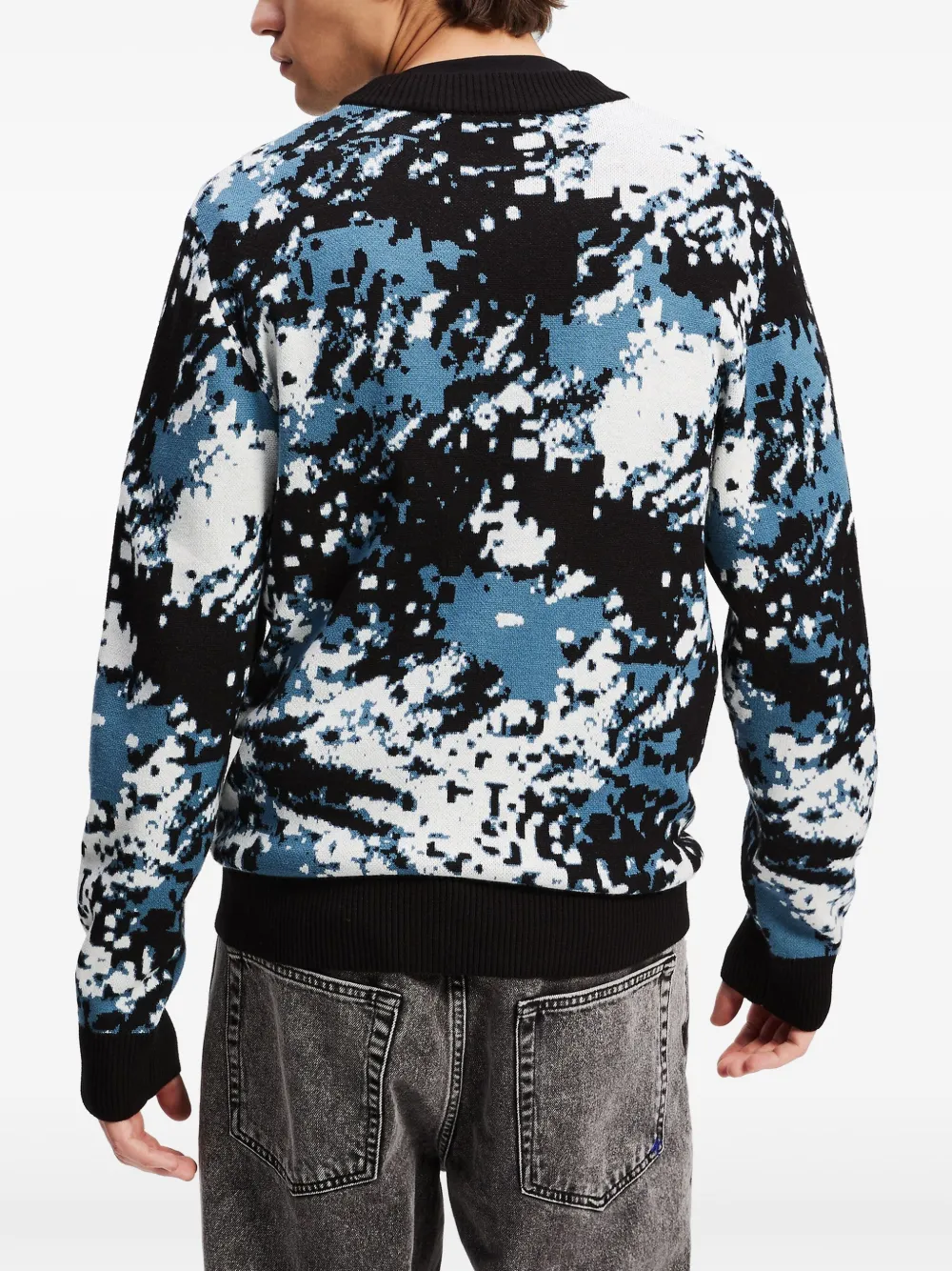 Karl Lagerfeld Jeans Trui met all-over print Blauw