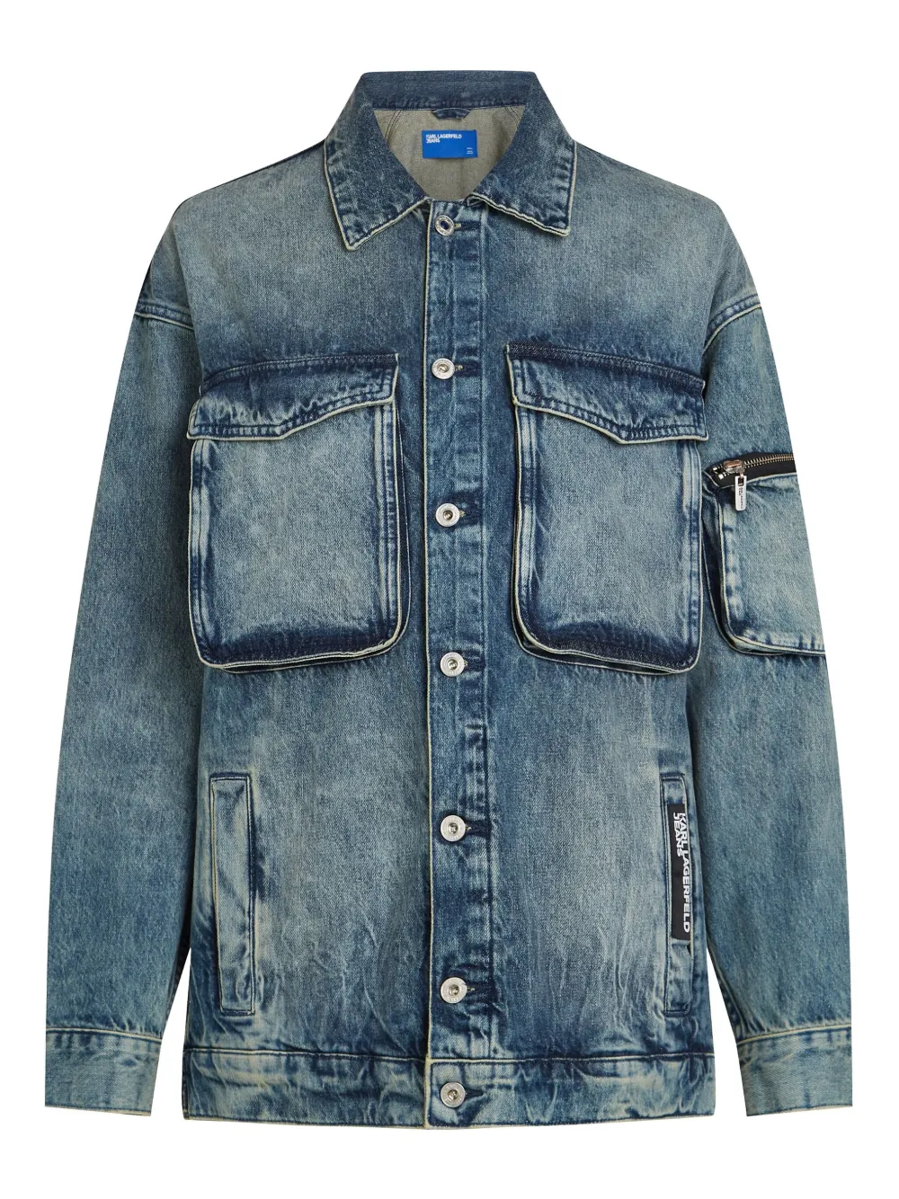 Karl Lagerfeld Jeans chamarra de algodón | azul | Image 1