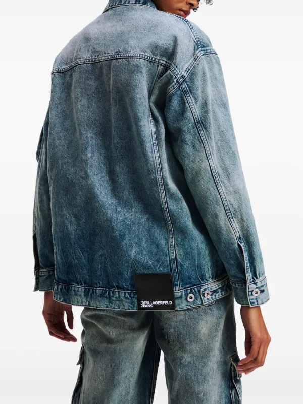 Karl Lagerfeld Jeans コットン ジャケット | ブルー | FARFETCH JP