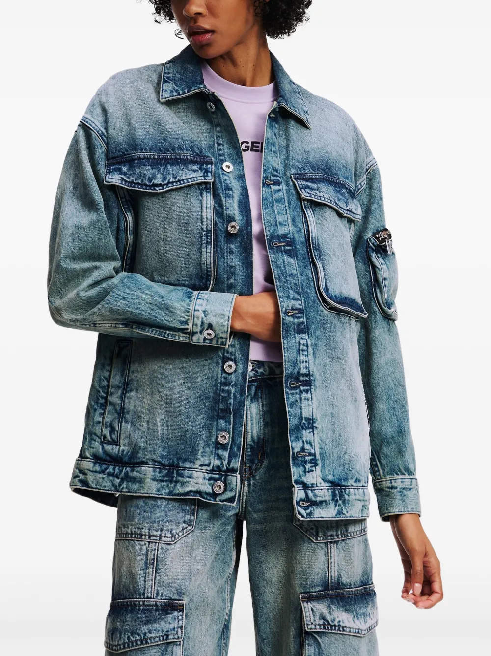 Karl Lagerfeld Jeans Katoenen jack Blauw