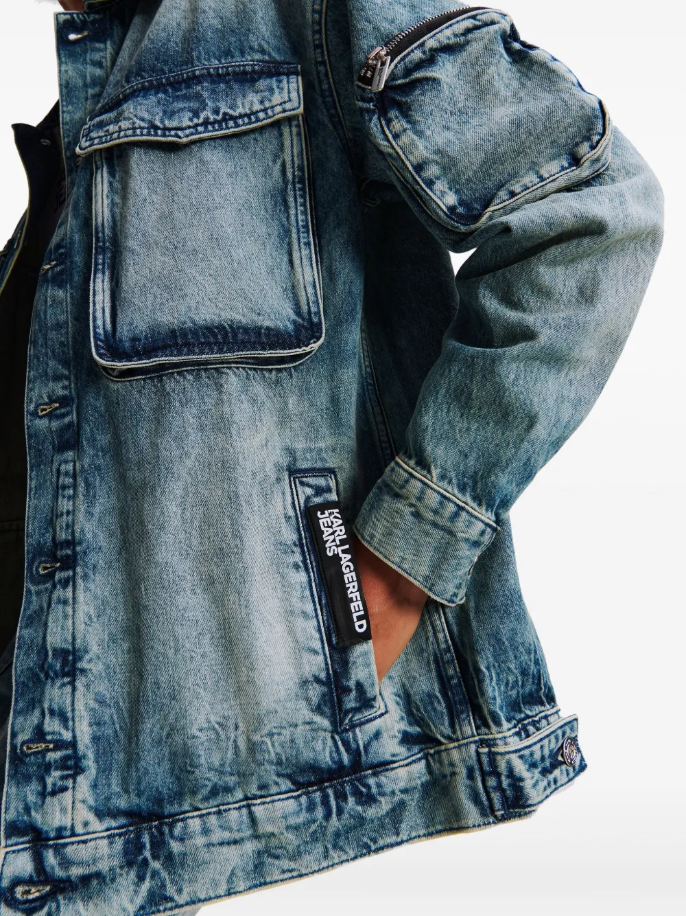 Karl Lagerfeld Jeans Katoenen jack Blauw