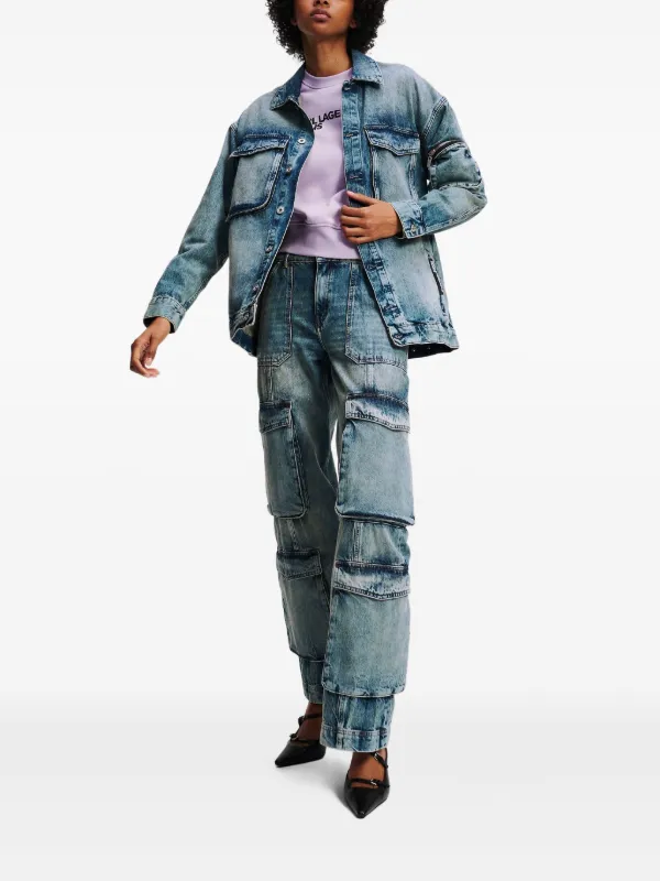 Karl Lagerfeld Jeans コットン ジャケット | ブルー | FARFETCH JP