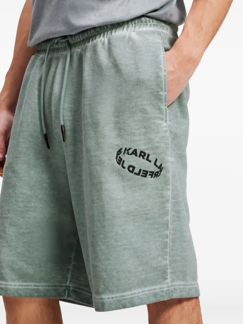 Karl Lagerfeld Jeans Trainingsshorts met logoprint Blauw