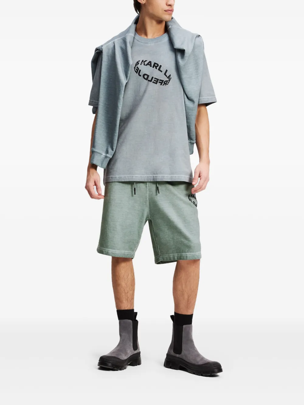 Karl Lagerfeld Jeans logo-print track shorts | Track & Running Shorts | Image 2