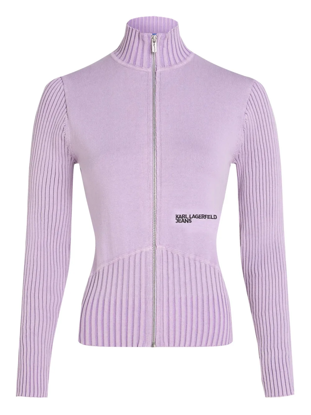 Karl Lagerfeld Jeans utility zip-up jumper | Purple | Image 1