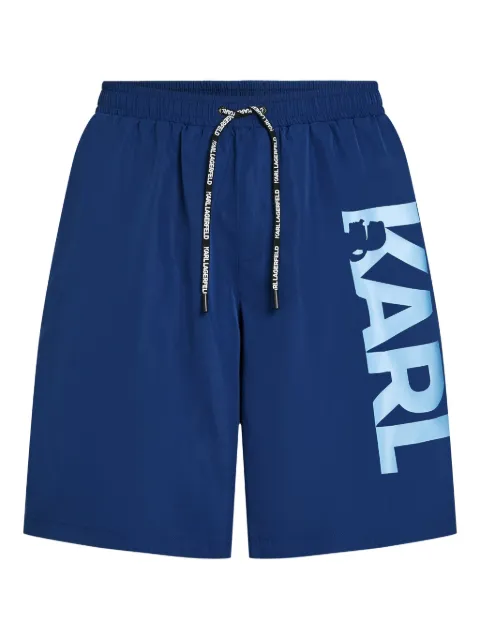 Karl Lagerfeld shorts de playa con logo estampado