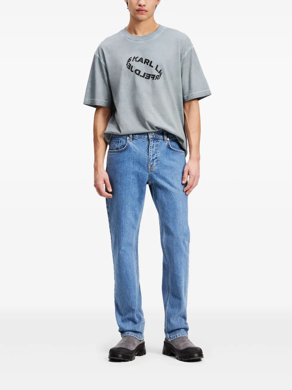 Karl Lagerfeld Jeans Straight jeans Blauw