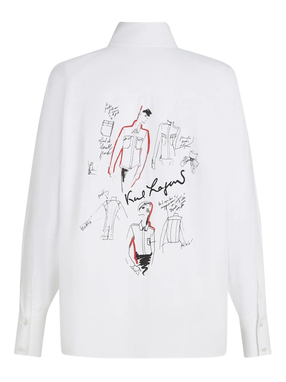 Karl Lagerfeld Karl Series popeline blouse Wit