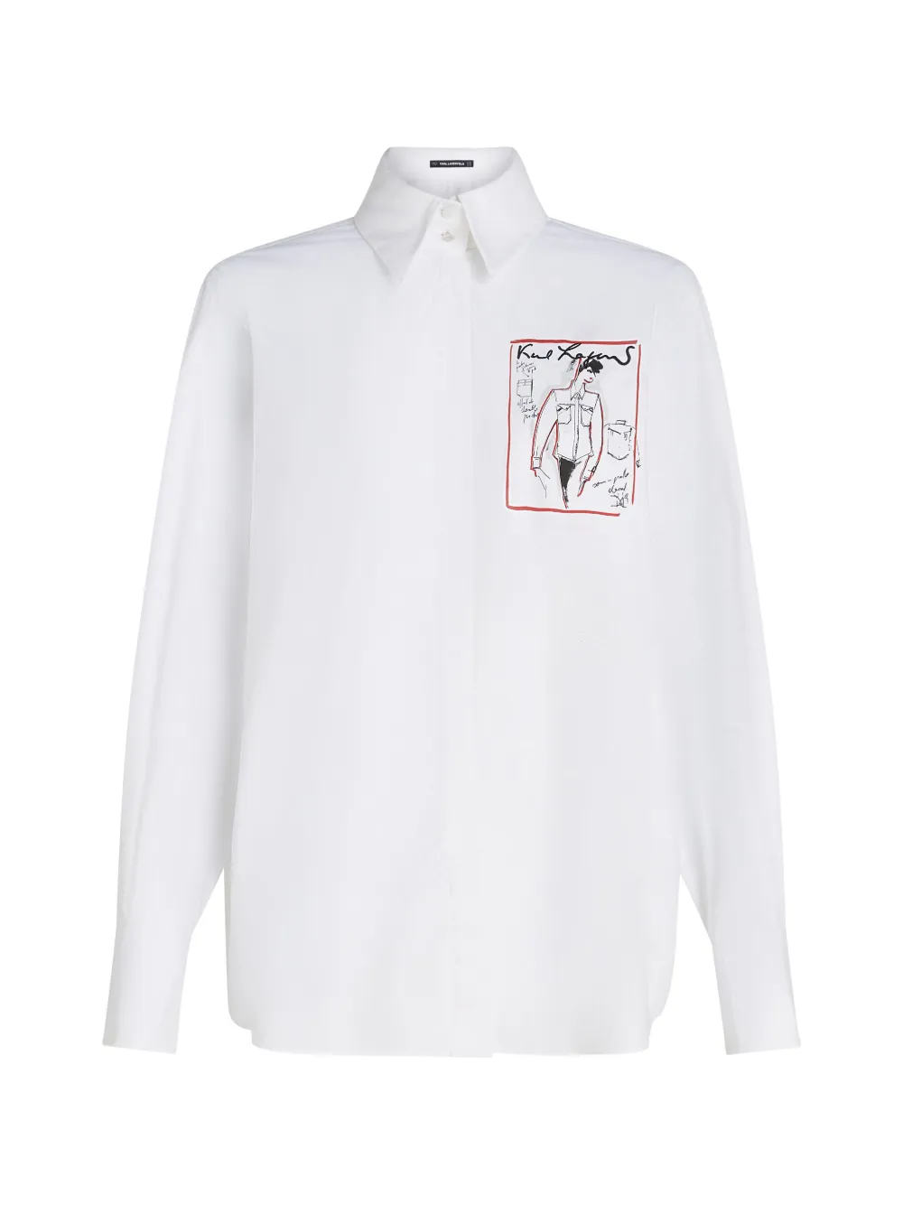 Karl Lagerfeld Karl Series Popeline-Hemd - Weiß