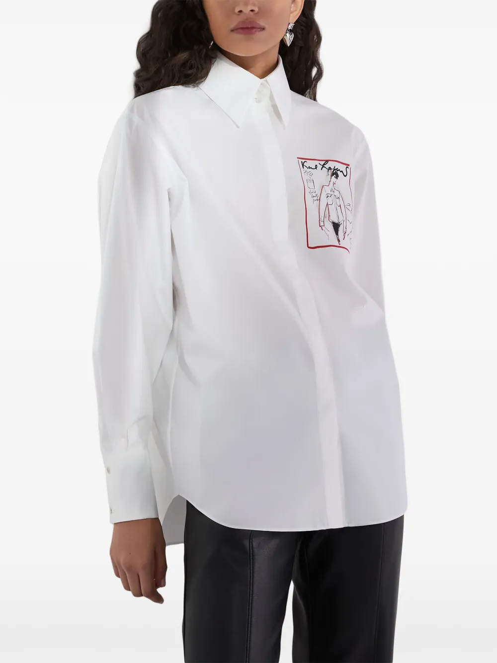  Karl Lagerfeld Karl Series Poplin Shirt - White 