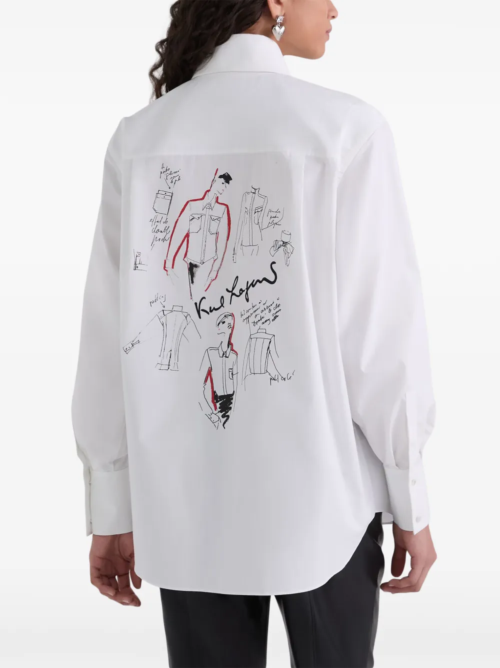  Karl Lagerfeld Karl Series Poplin Shirt - White 