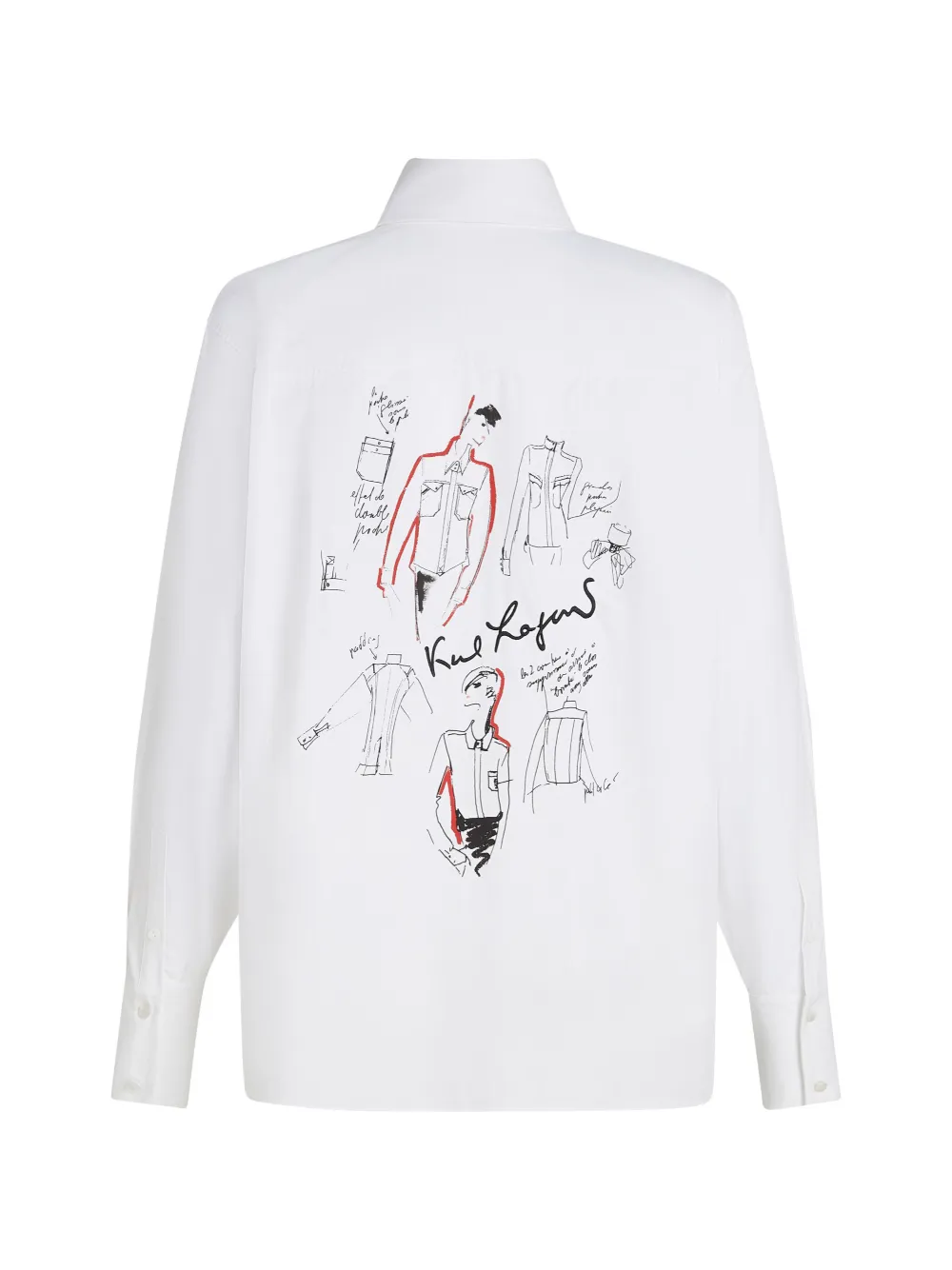 Karl Lagerfeld Karl Series popeline blouse Wit