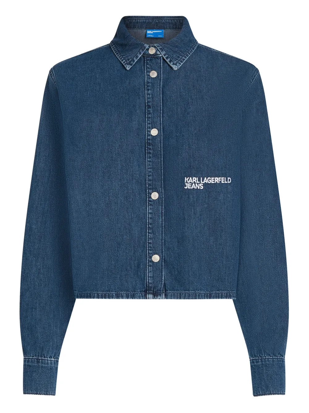 Karl Lagerfeld Jeans Boxy denim blouse Blauw