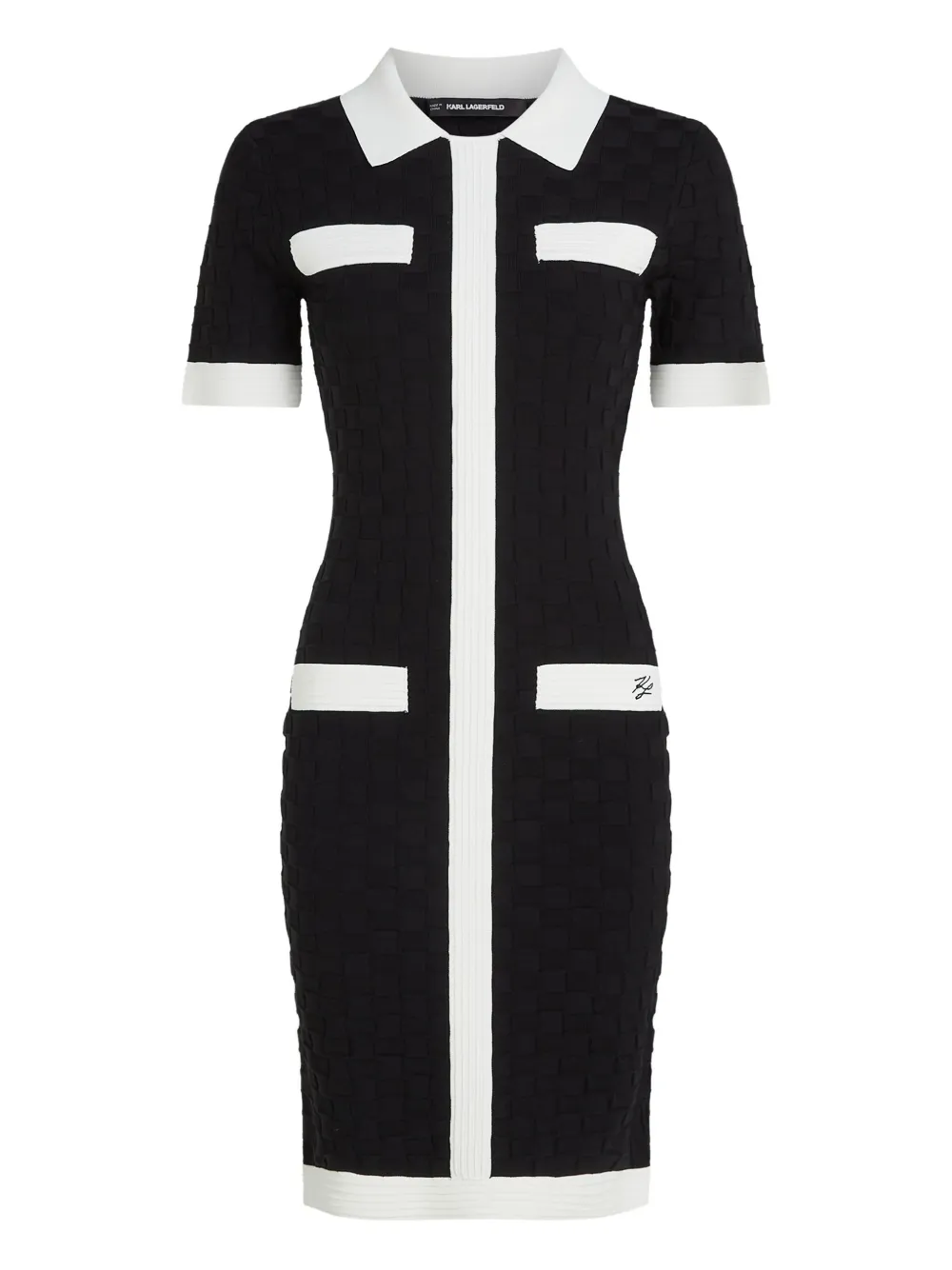 Karl Lagerfeld Polojurk met contrasterende afwerking Zwart