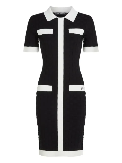 Karl Lagerfeld contrast-piping polo dress 