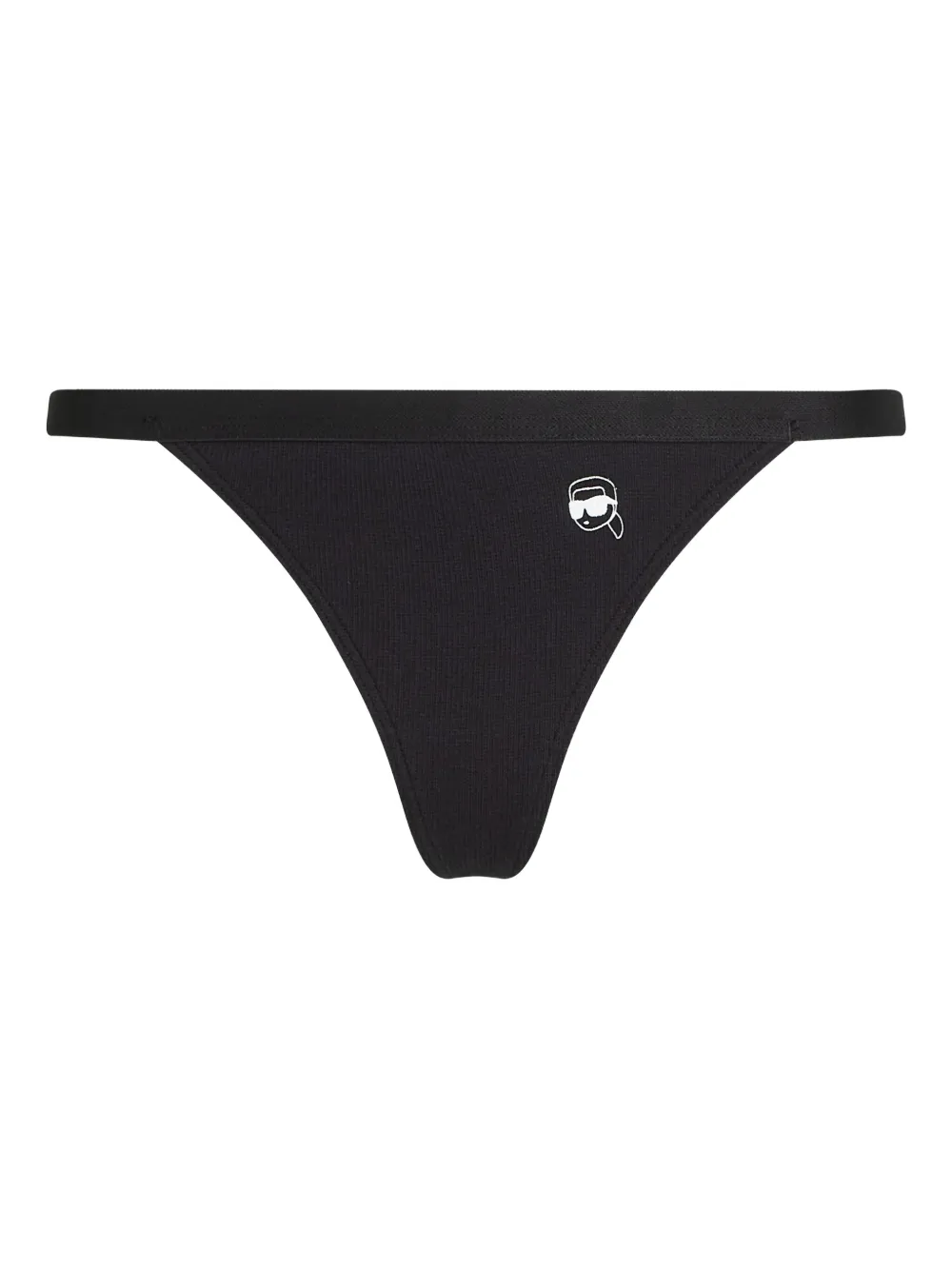 Karl Lagerfeld lot de trois strings nervurés | noir | Image 1