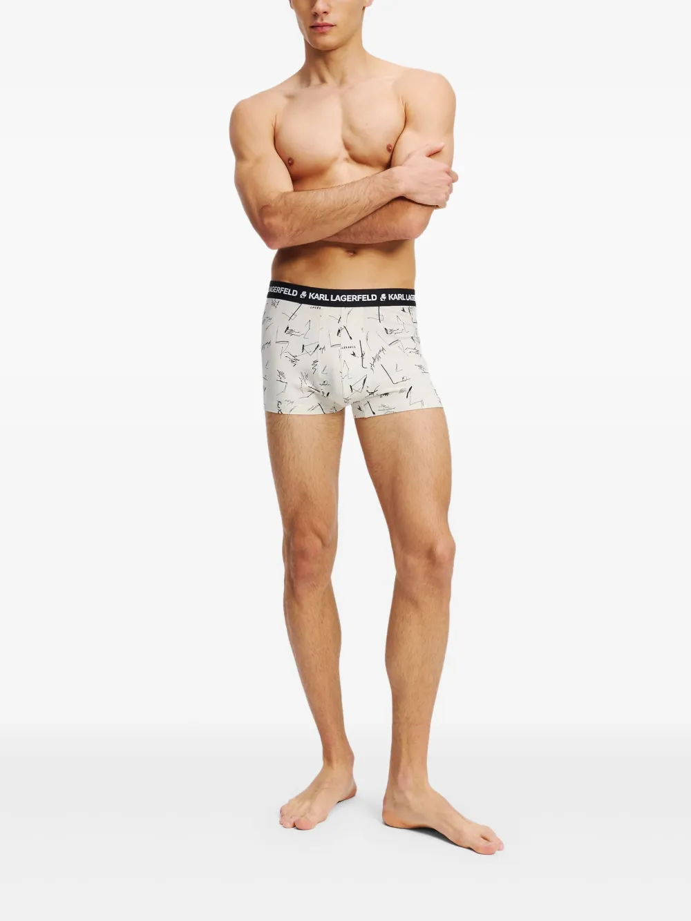 Karl Lagerfeld Boxershorts met print Zwart