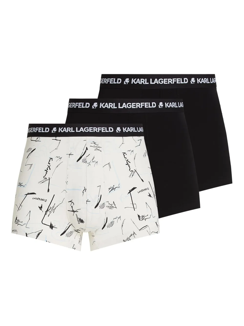 Karl Lagerfeld bóxer con estampado gráfico | negro | Image 1