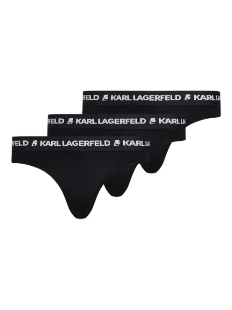 Karl Lagerfeld logo-waistband briefs (pack of three)