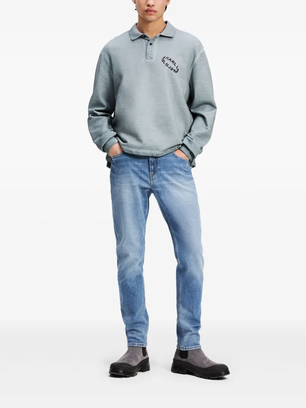 Karl Lagerfeld Jeans Slim-fit jeans - Blauw