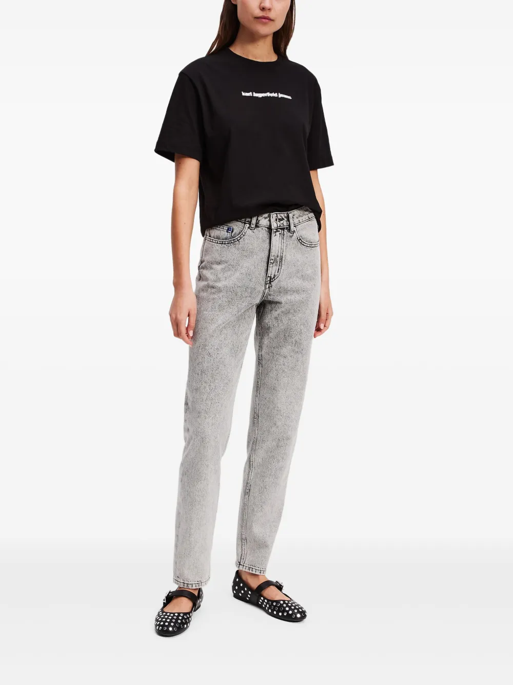 Karl Lagerfeld Jeans High waist jeans Grijs