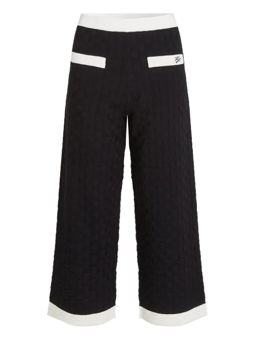 Pantalon en maille à liserés contrastants - Karl Lagerfeld - Modalova