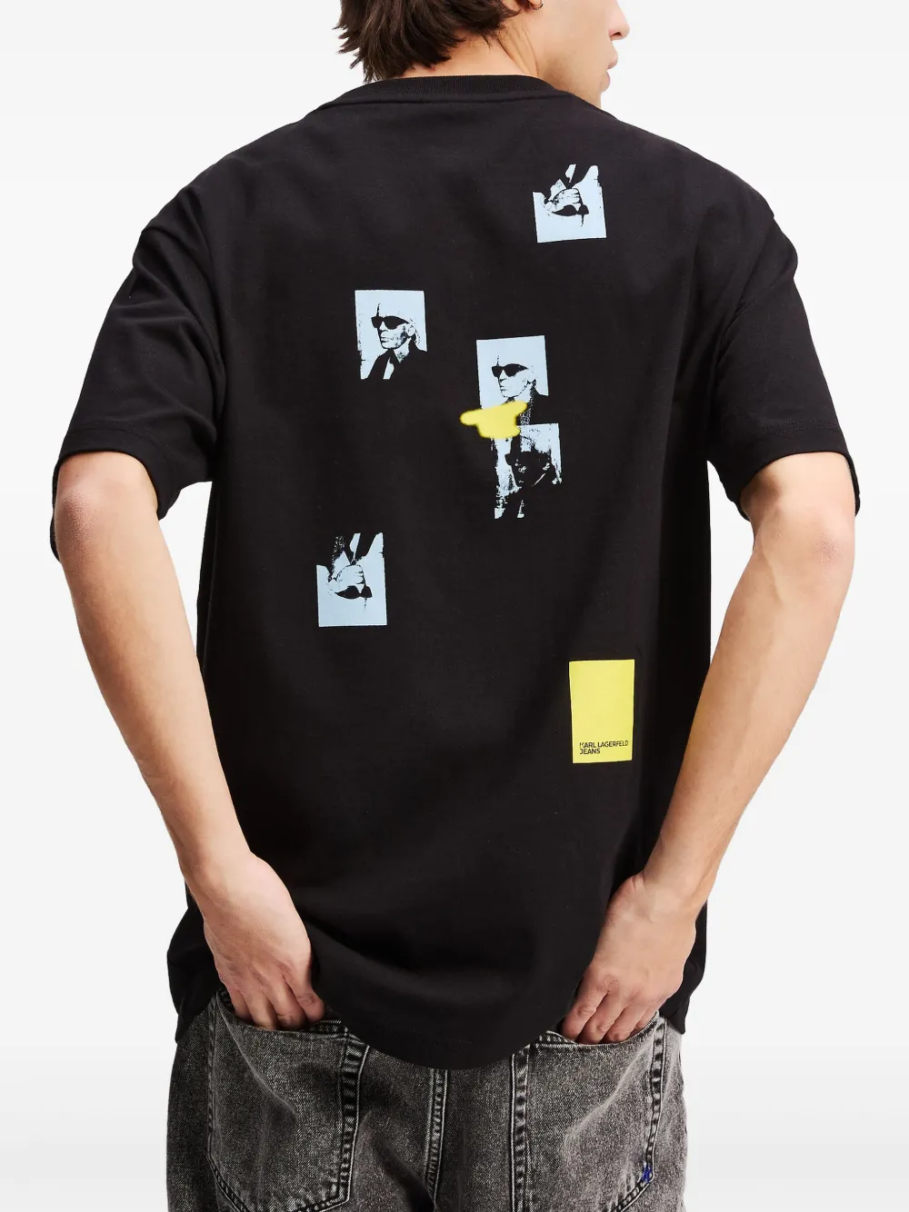 Karl Lagerfeld Jeans Repeated Karl ruimvallend T-shirt Zwart