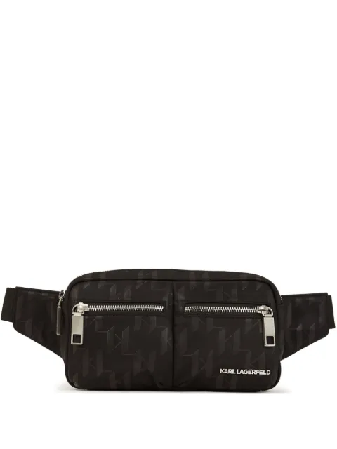 Karl Lagerfeld sac banane à logo en jacquard