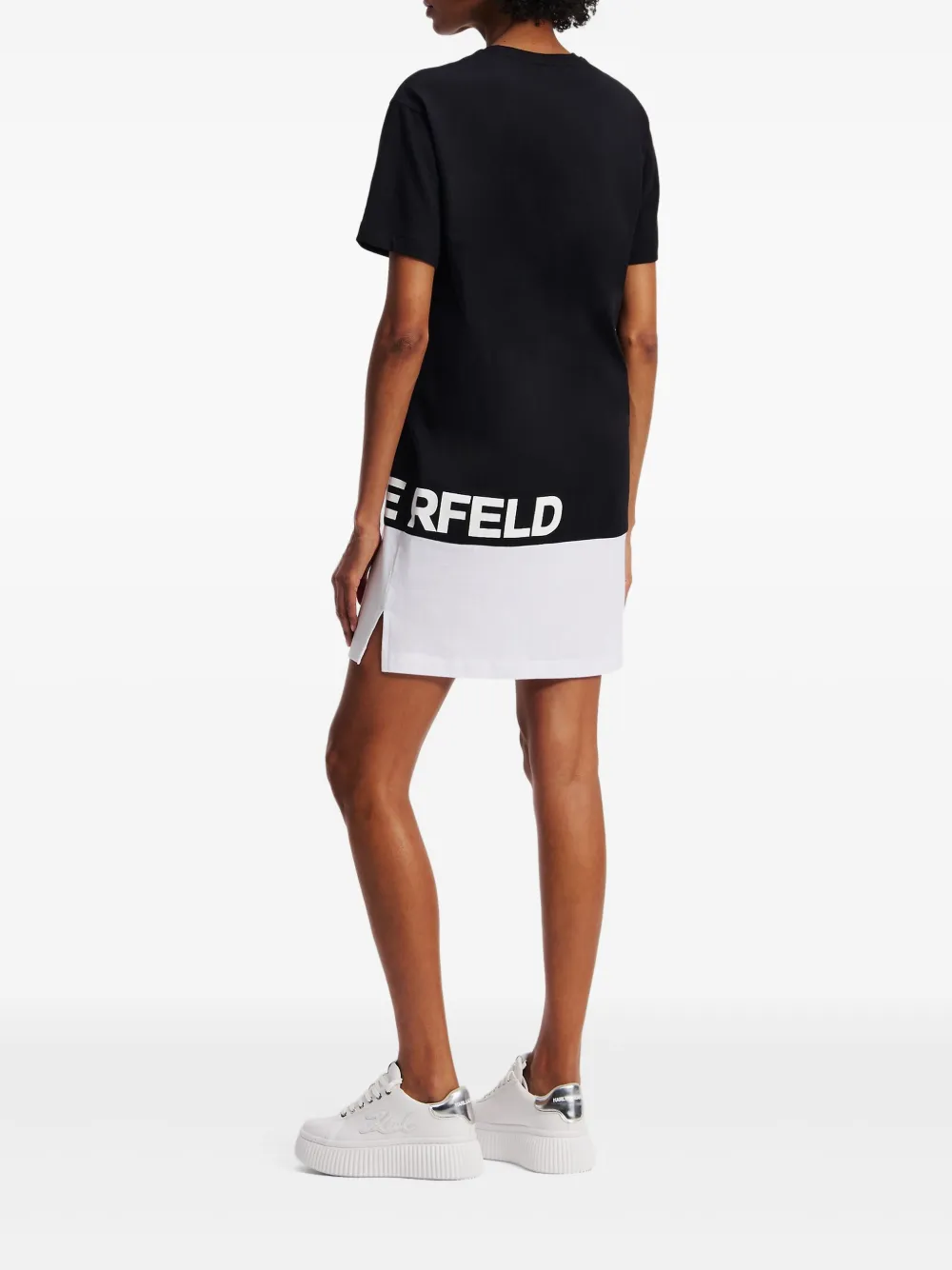 Karl Lagerfeld Jeans Tweekleurige mini-jurk Zwart