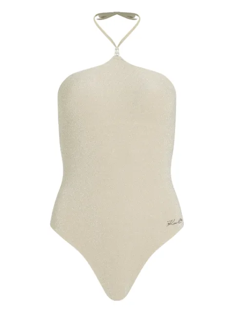 Karl Lagerfeld halterneck swimsuit