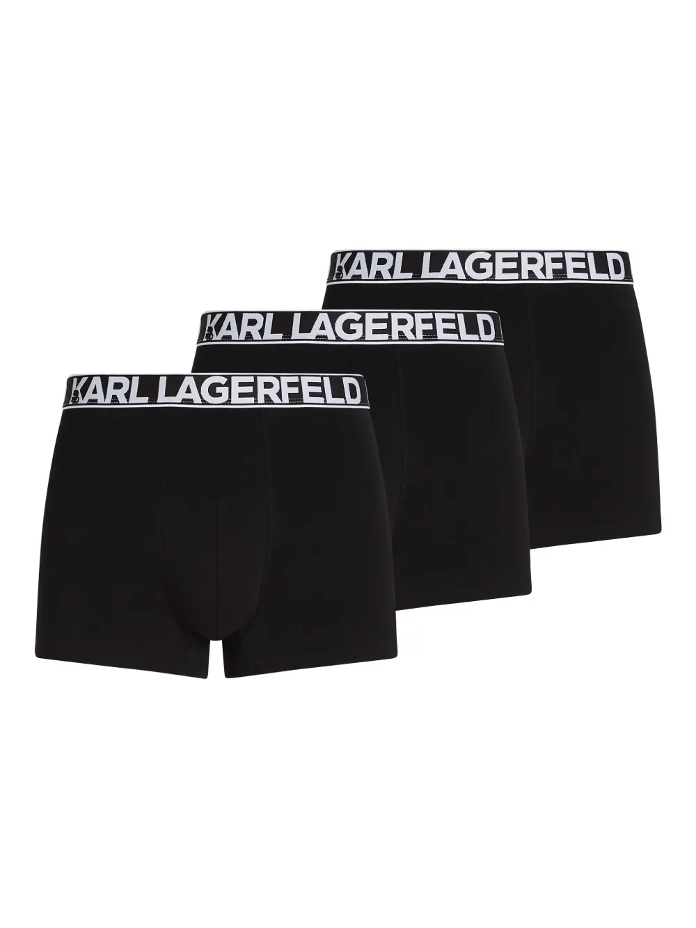 Karl Lagerfeld Drie boxershorts met logoband Zwart