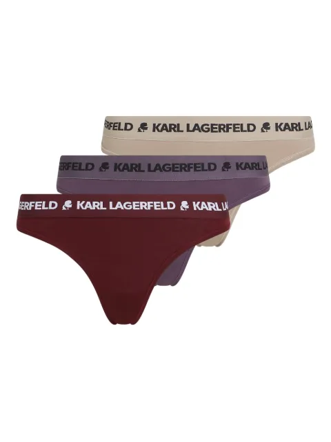 Karl Lagerfeld pack de tres tangas con logo estampado