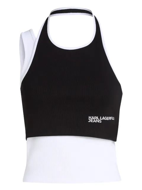 Karl Lagerfeld Jeans block-print ribbed T-shirt