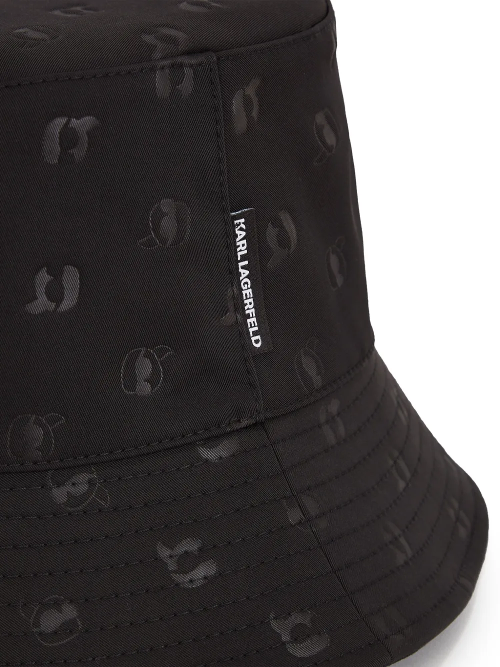 Karl Lagerfeld Ikon vissershoed met all-over print Zwart