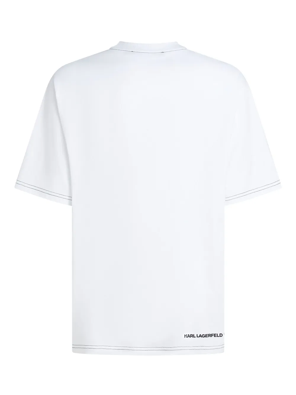 Karl Lagerfeld T-shirt met contrasterend stiksel Wit