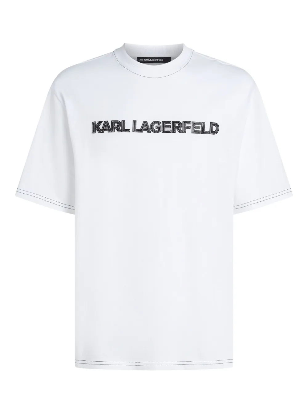 Karl Lagerfeld playera con costuras en contraste | blanco | Image 1
