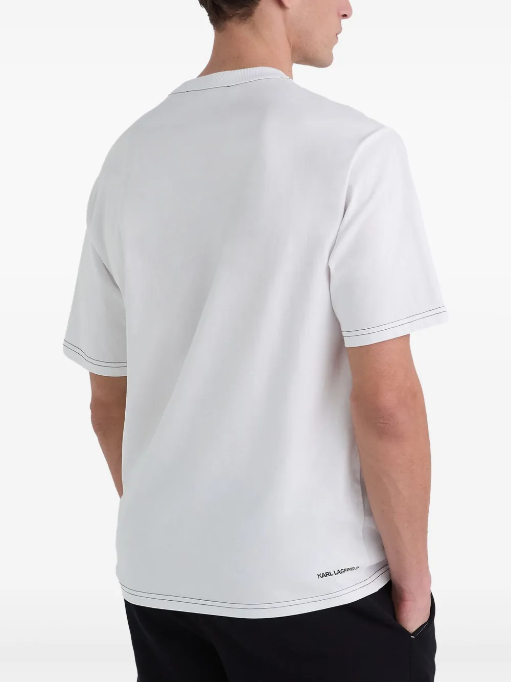 Karl Lagerfeld T-shirt met contrasterend stiksel Wit