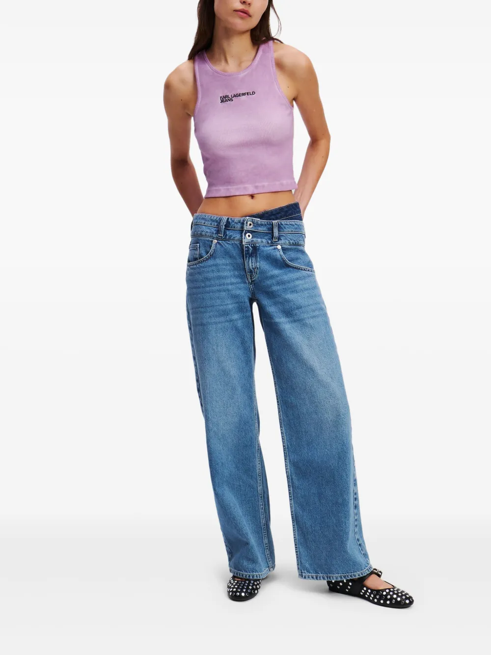 Karl Lagerfeld Jeans Ruimvallende jeans Blauw