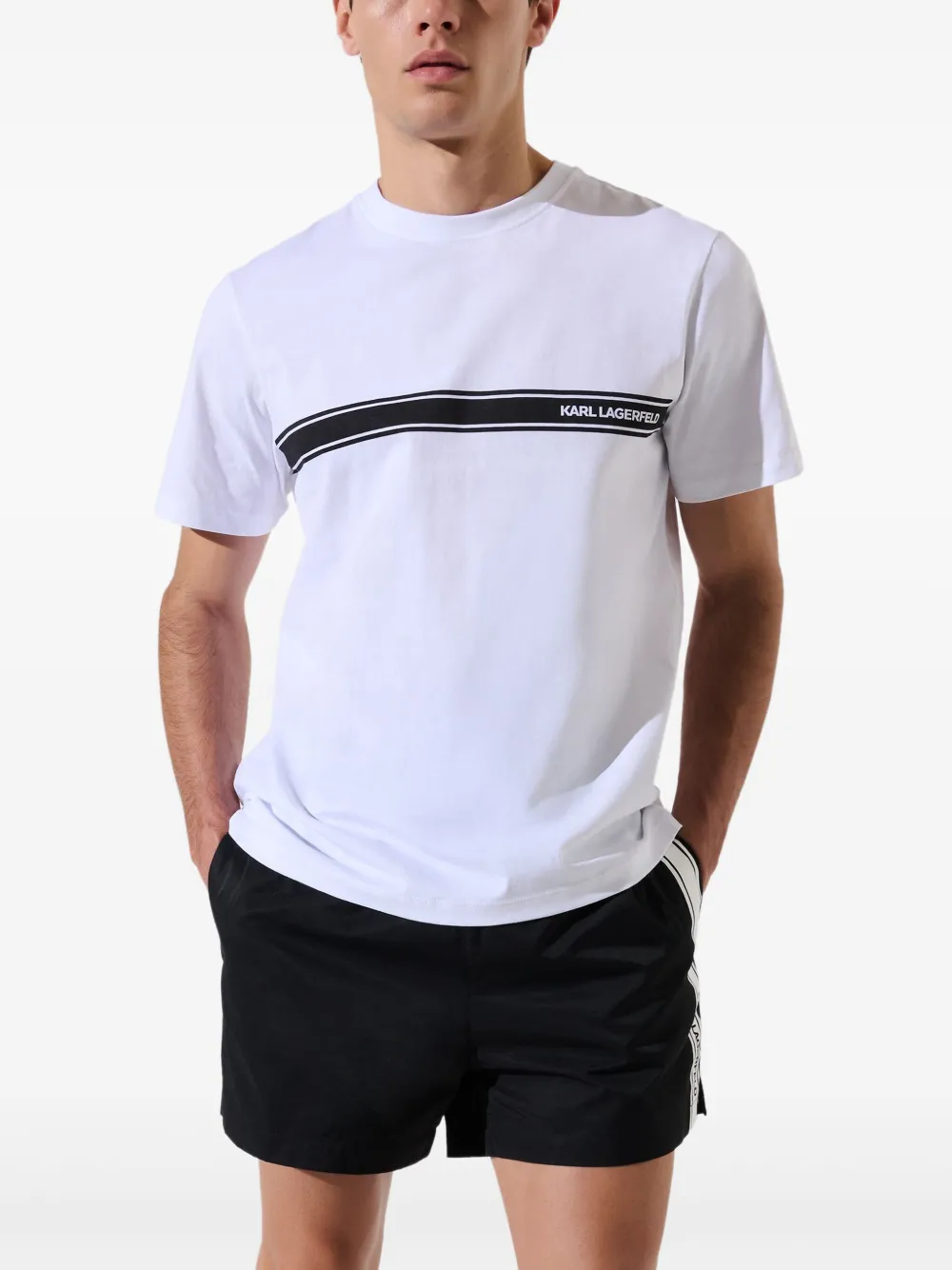 Karl Lagerfeld T-shirt met logo Wit